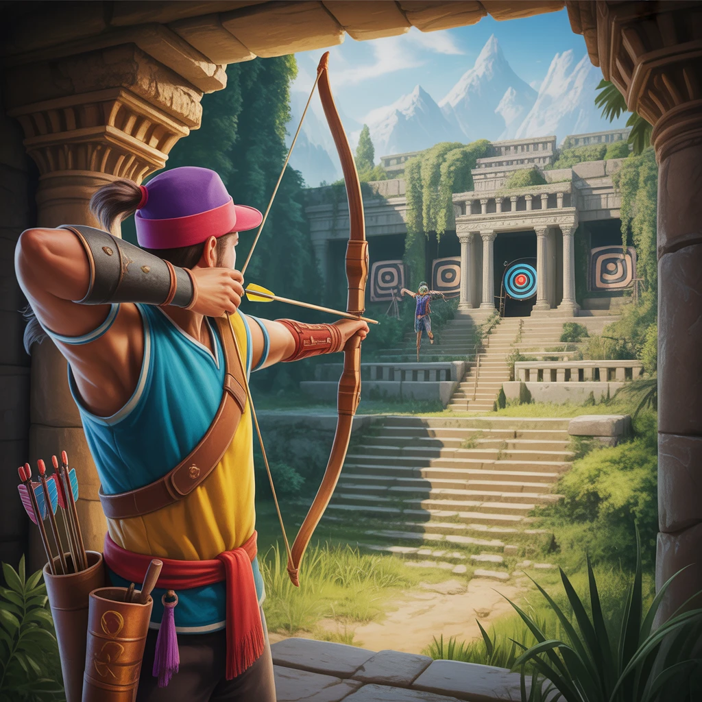 Cover image of Epic Archery Adventure: Conquer the Temple Targets Online!