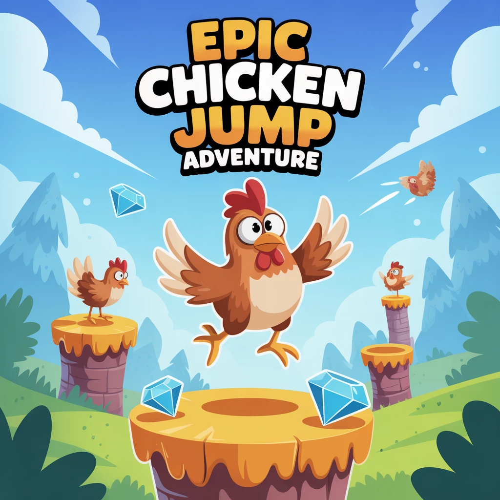Cover image of Epic Chicken Jump Adventure - Free Online Browser Game
