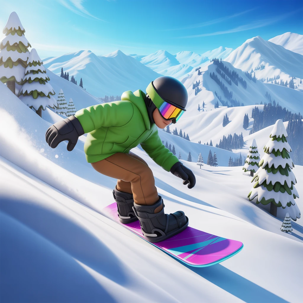Cover image of Epic Downhill Snowboarding Adventure - Free Online Action Game