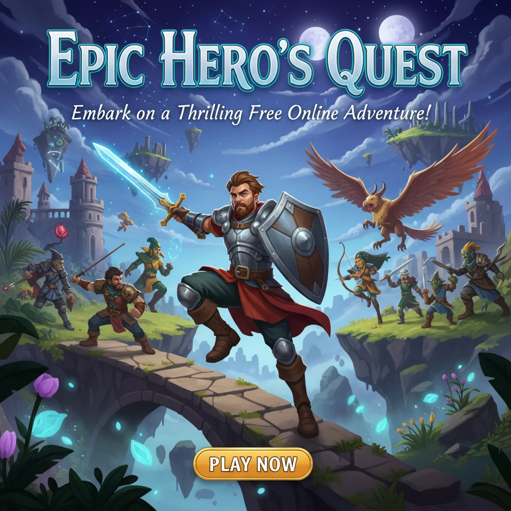 Cover image of Epic Hero's Quest: Embark on a Thrilling Free Online Adventure!