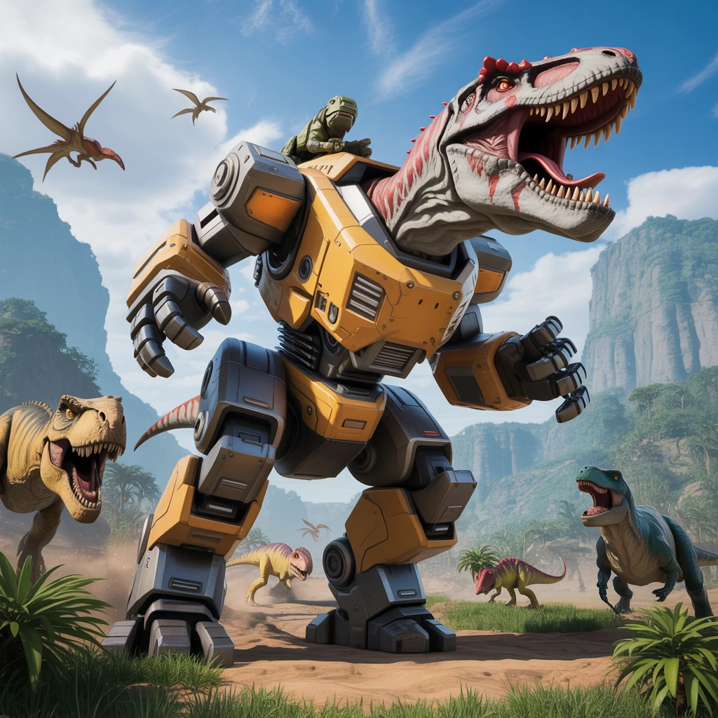 Cover image of Epic Jurassic Mech Clash: Battle Dinosaurs Online Free