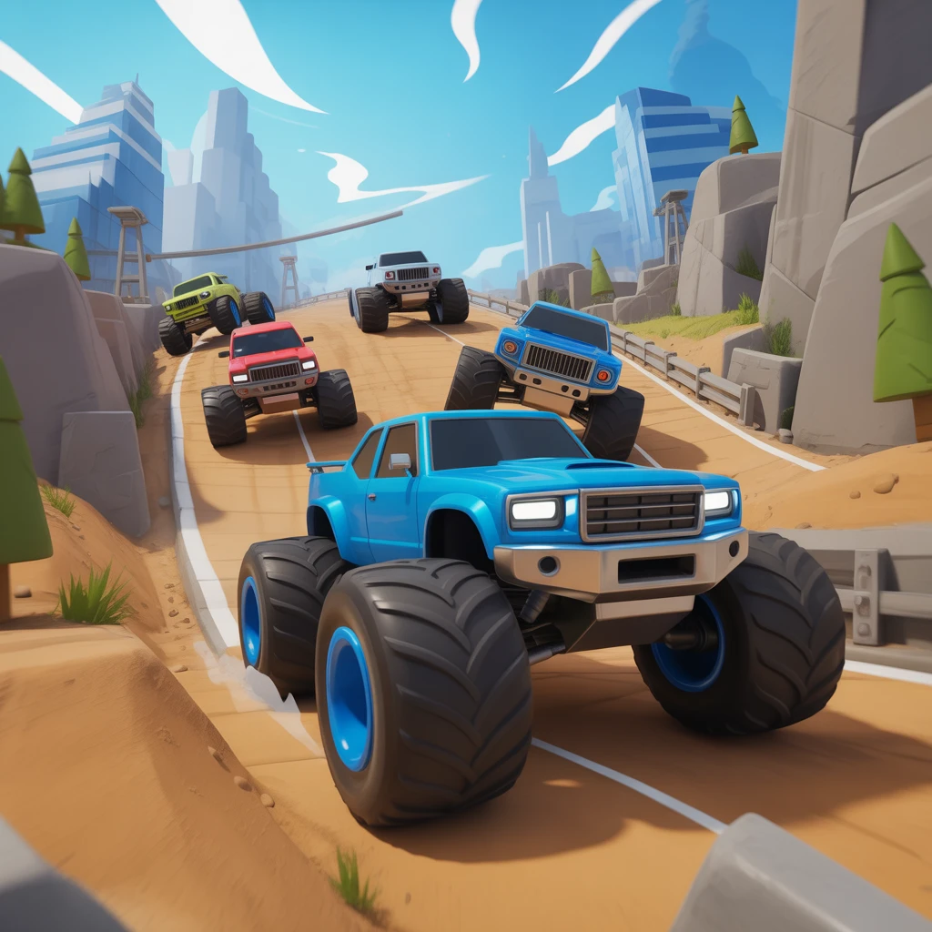 Cover image of Epic Monster Track Adventure – Free Online Racing Game