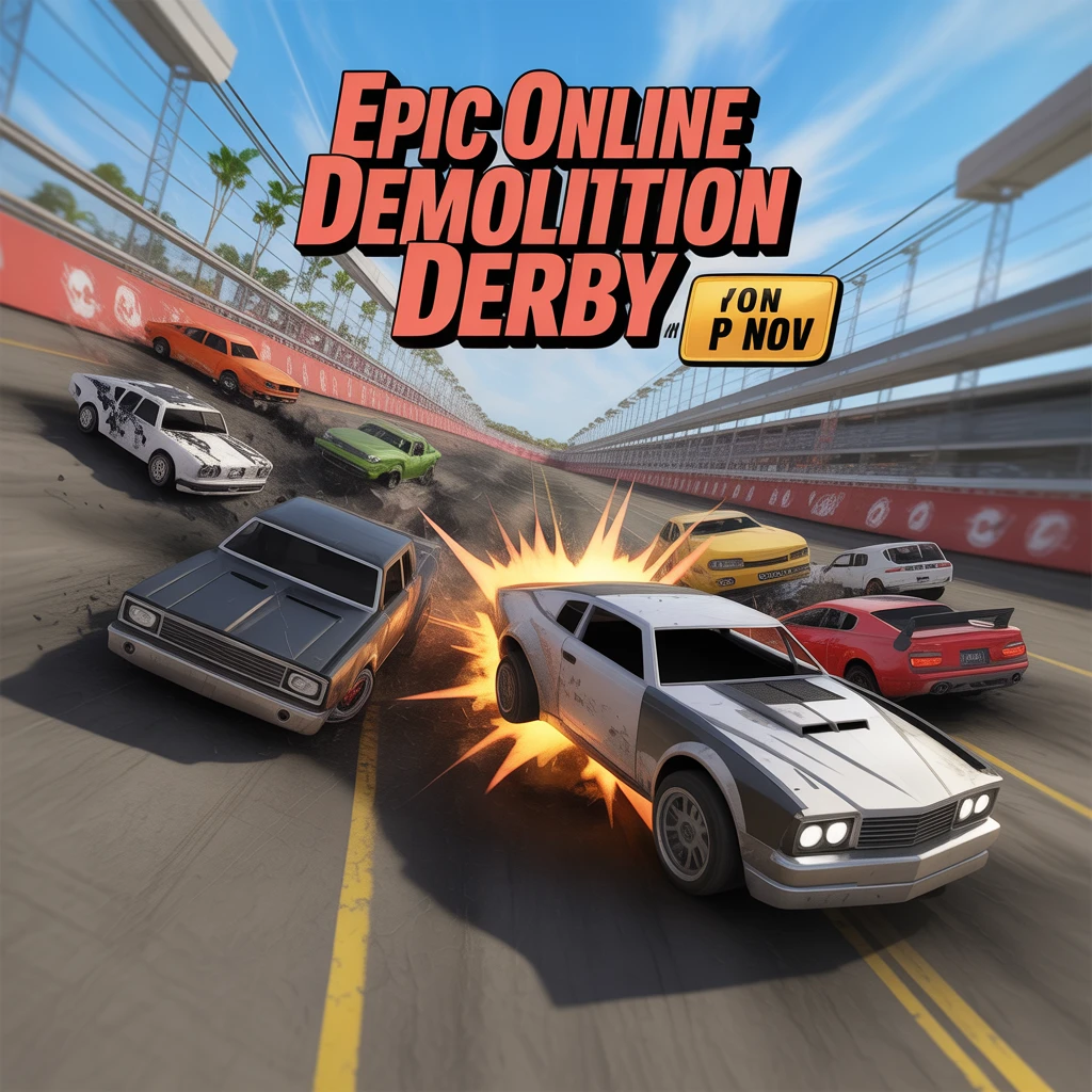 Cover image of Epic Online Demolition Derby: Crash and Conquer in This Free Browser Game!