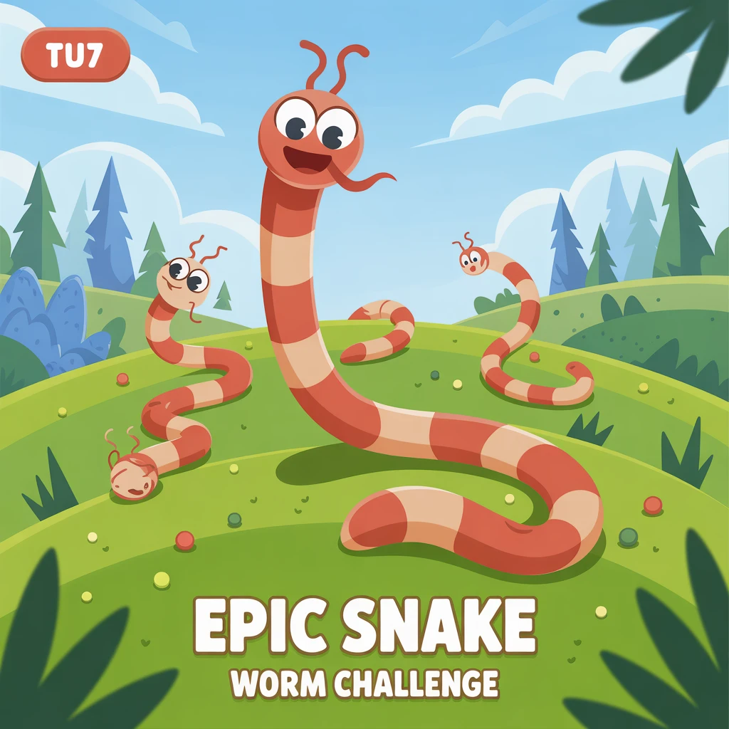 Cover image of Epic Snake Worm Challenge: Slither to Victory in this Free Online Game!