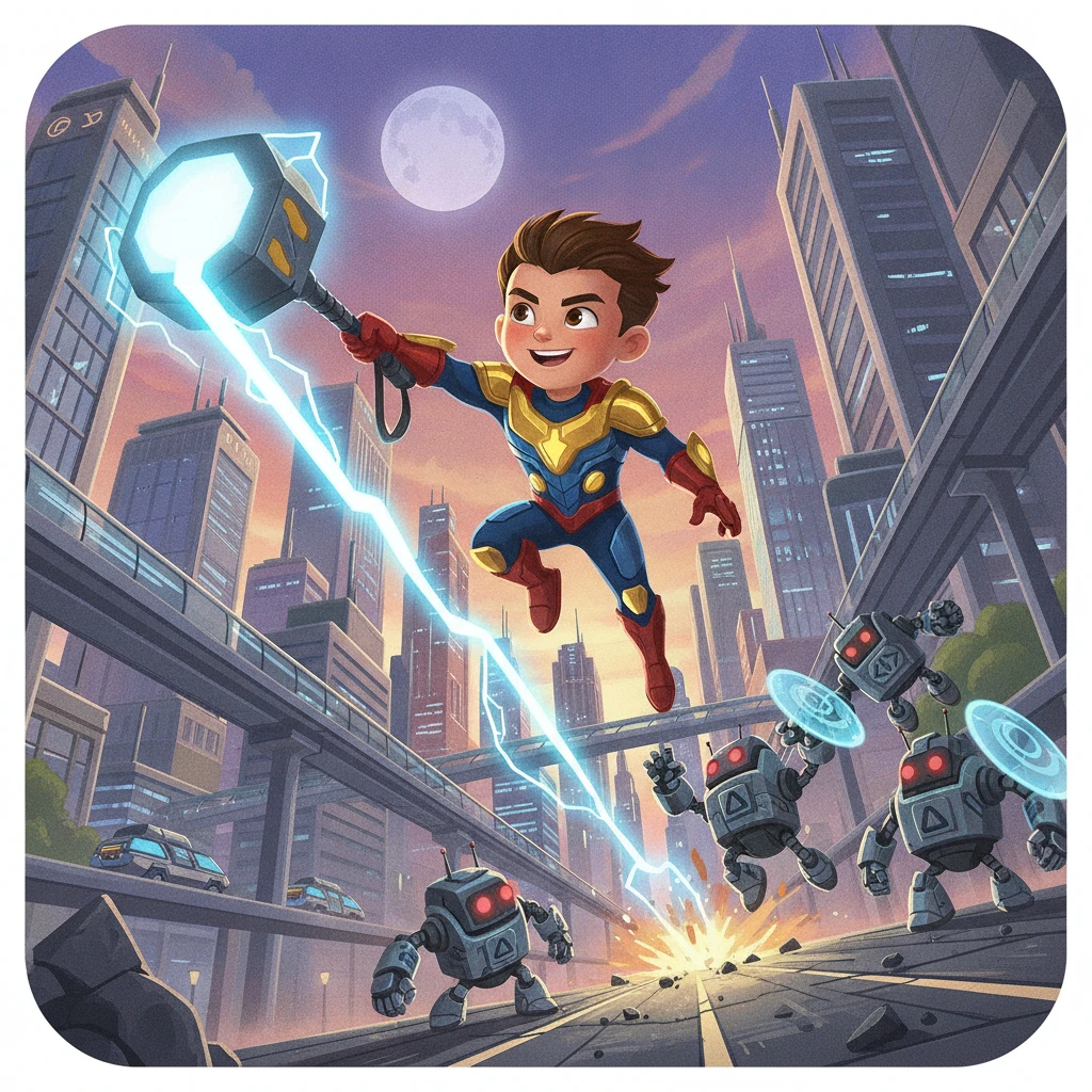 Cover image of Epic Superhero Hammer Clash - Free Online Game