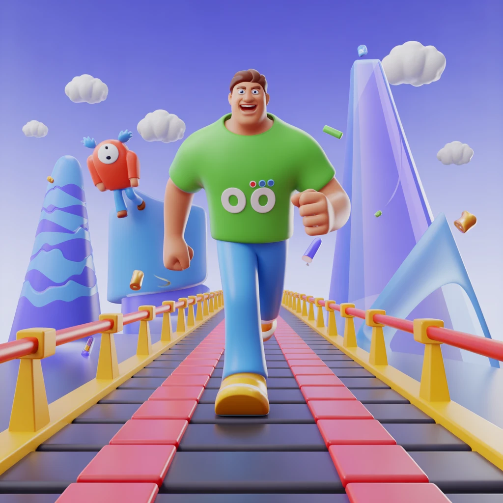 Cover image of Epic Tall Man Adventure: Race to the Finish in 3D Browser Game