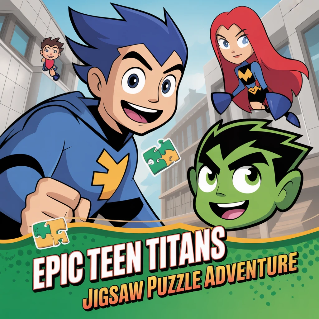 Cover image of Epic Teen Titans Jigsaw Puzzle Adventure - Play Now for Free!