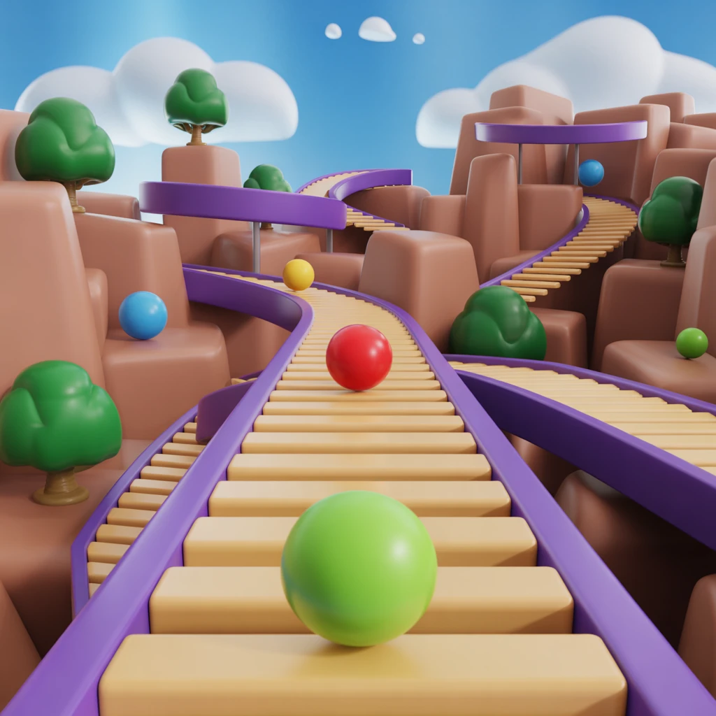Cover image of Escape the Rolling Challenge in 3D - Play This Free Online Game!