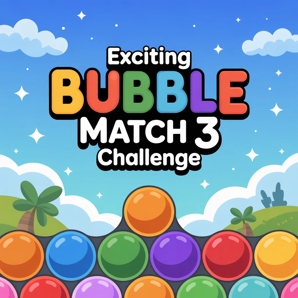 Cover image of Exciting Bubble Match 3 Challenge: Play This Free Online Game Now!