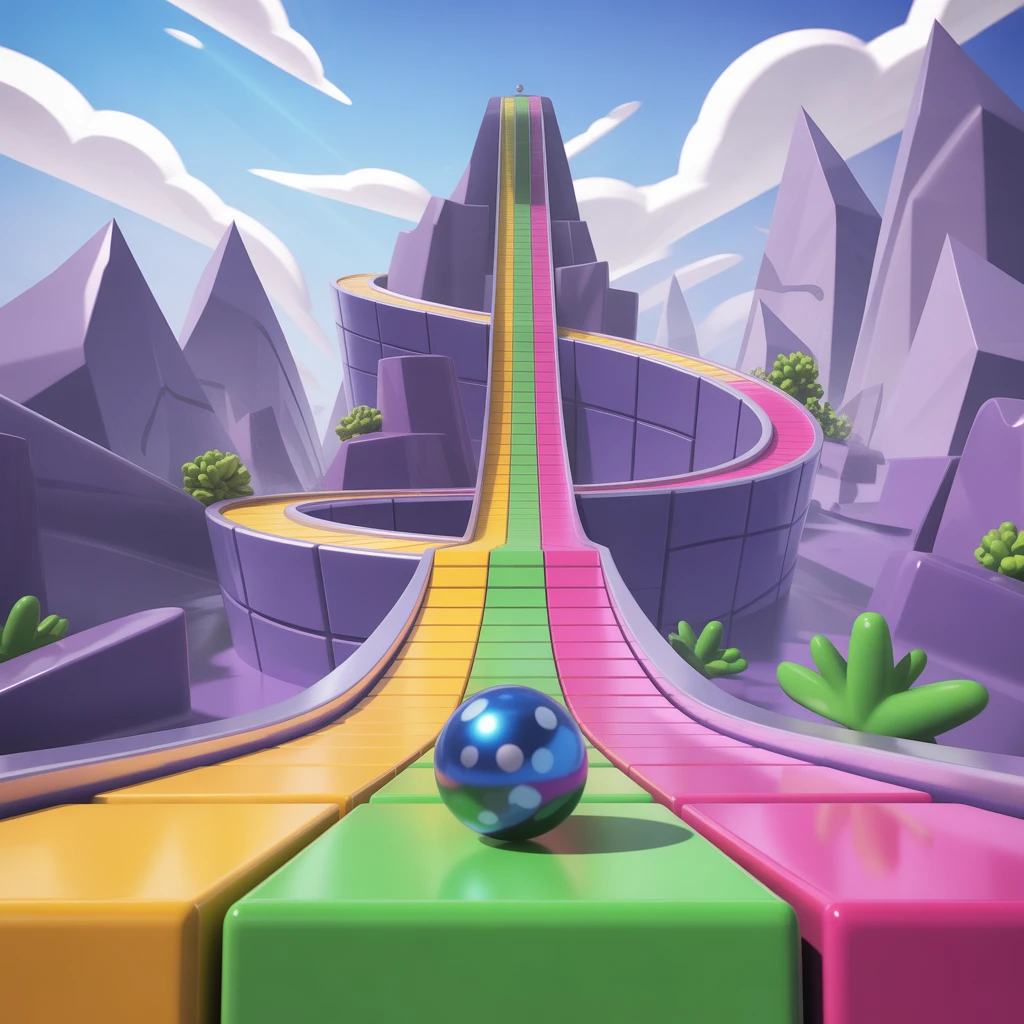 Cover image of Exciting Marble Stunt Adventure - Free Online Game