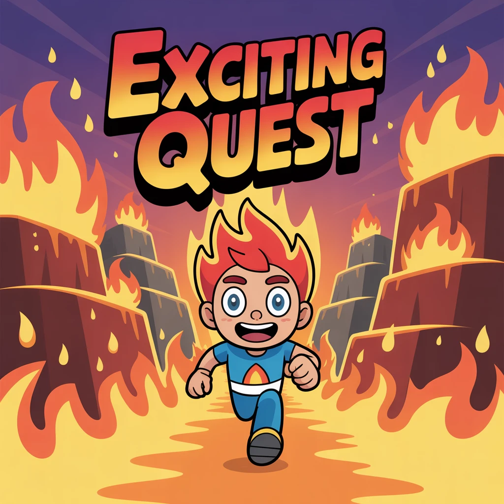Cover image of Exciting Quest: Fire Boy's Run in a Fiery World!