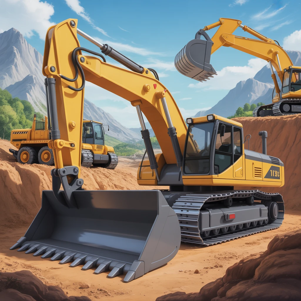 Cover image of Exciting Trucks and Digger Jigsaw Puzzle Adventure - Play Online for Free!