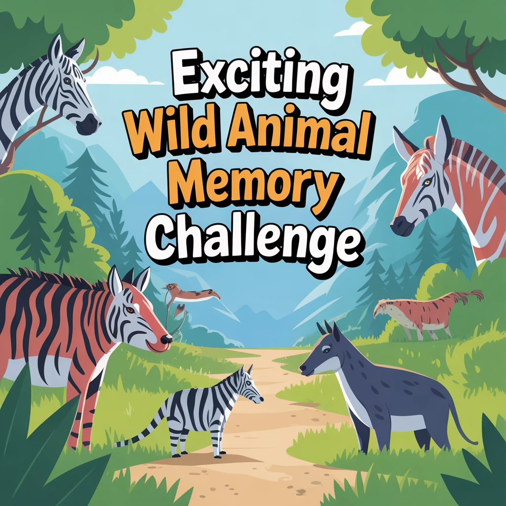 Cover image of Exciting Wild Animal Memory Challenge - Free Online Game!