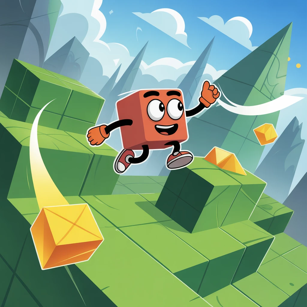 Cover image of Explore Frank's Adventures in Geometry Landscapes - Free Online Game!