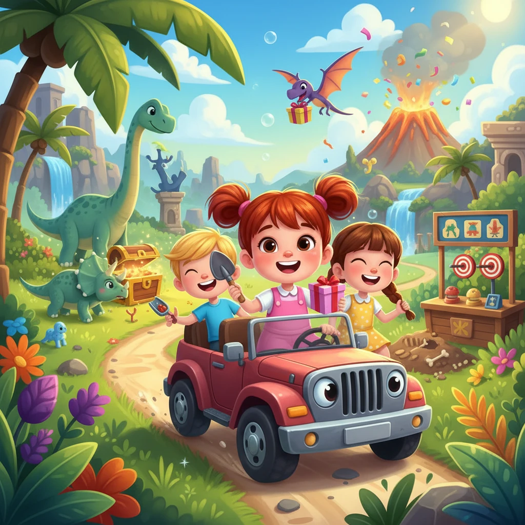 Cover image of Explore the Adventure of Baby Hazel at the Dinosaur Park - Free Online Game