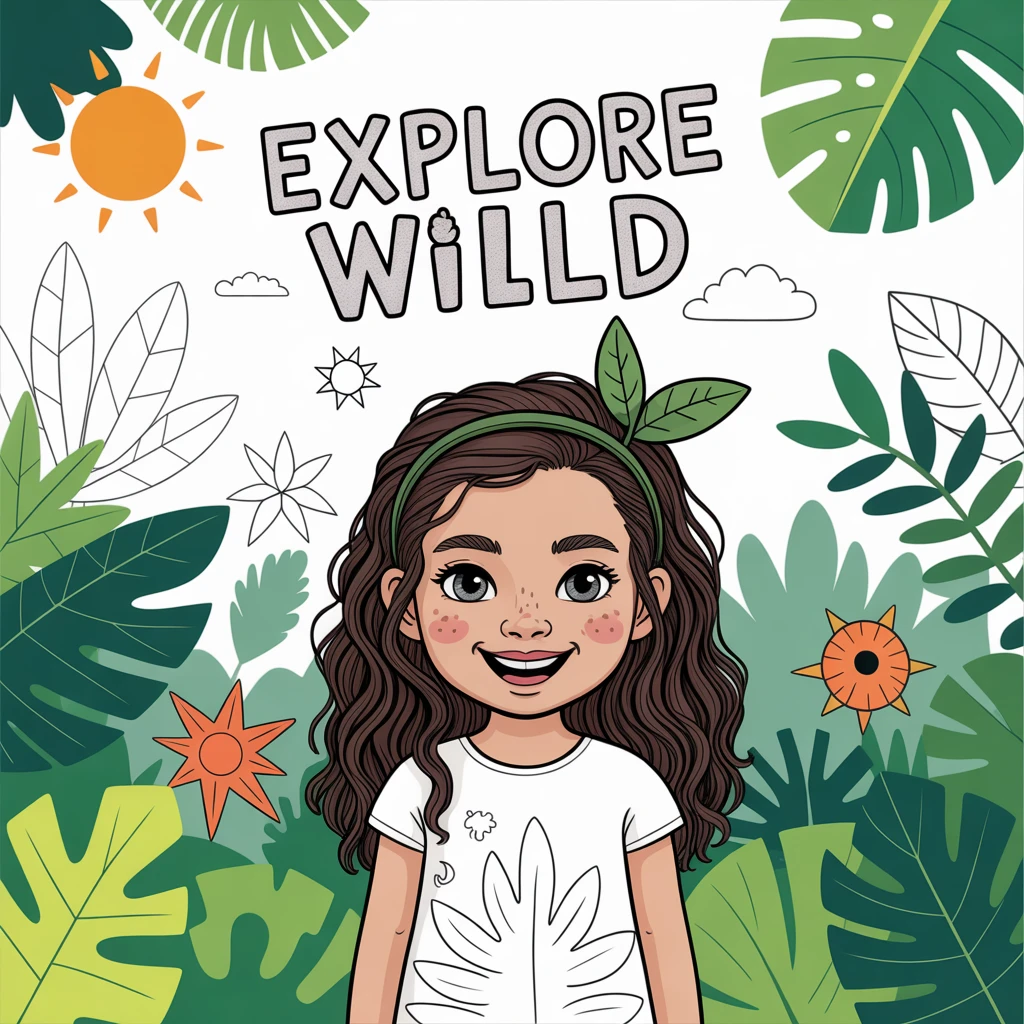 Cover image of Explore the Wild: Free Online Jungle Girl Coloring Adventure