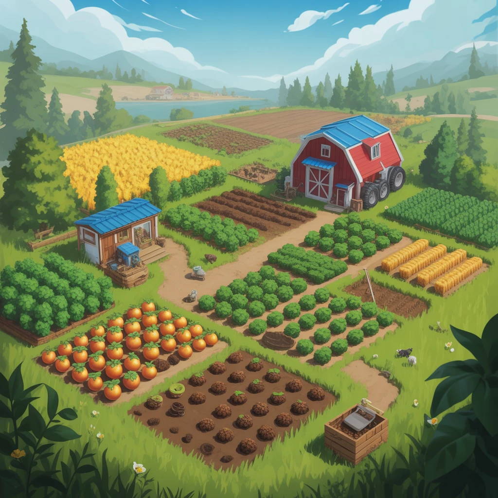 Cover image of Explore Your Joyful Farm: A Free Online Land Simulator Game