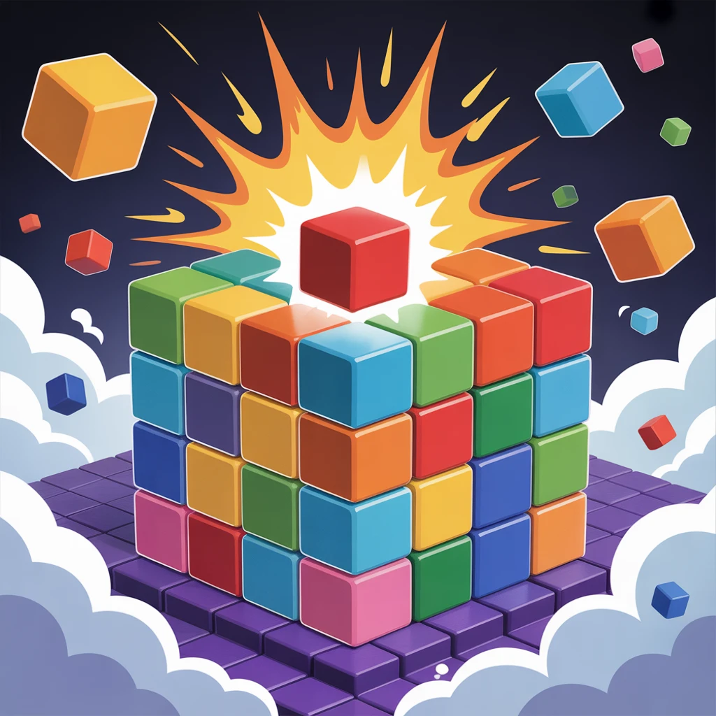 Cover image of Explosive Cubes: Free Online Puzzle Adventure