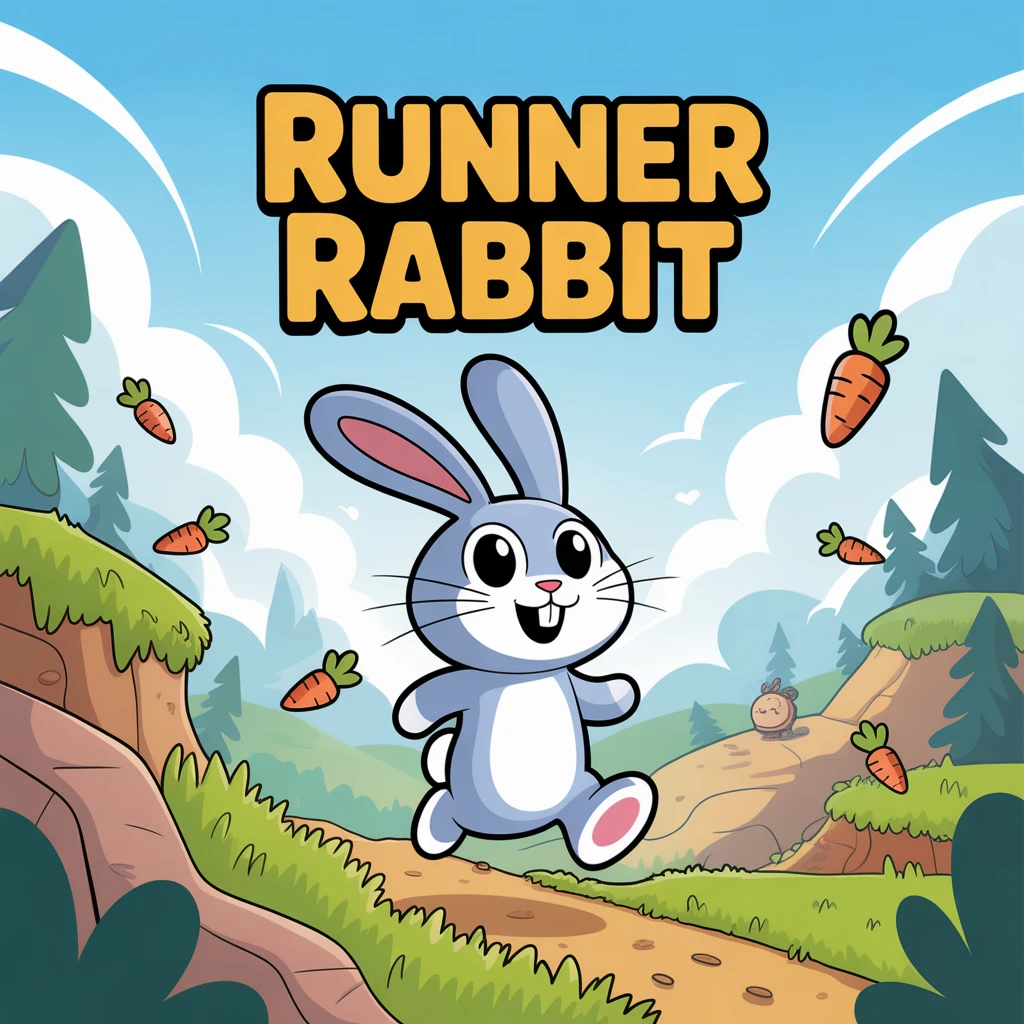Cover image of Fast and Fun: Join the Thrilling Adventure of Runner Rabbit – Free Online Game!