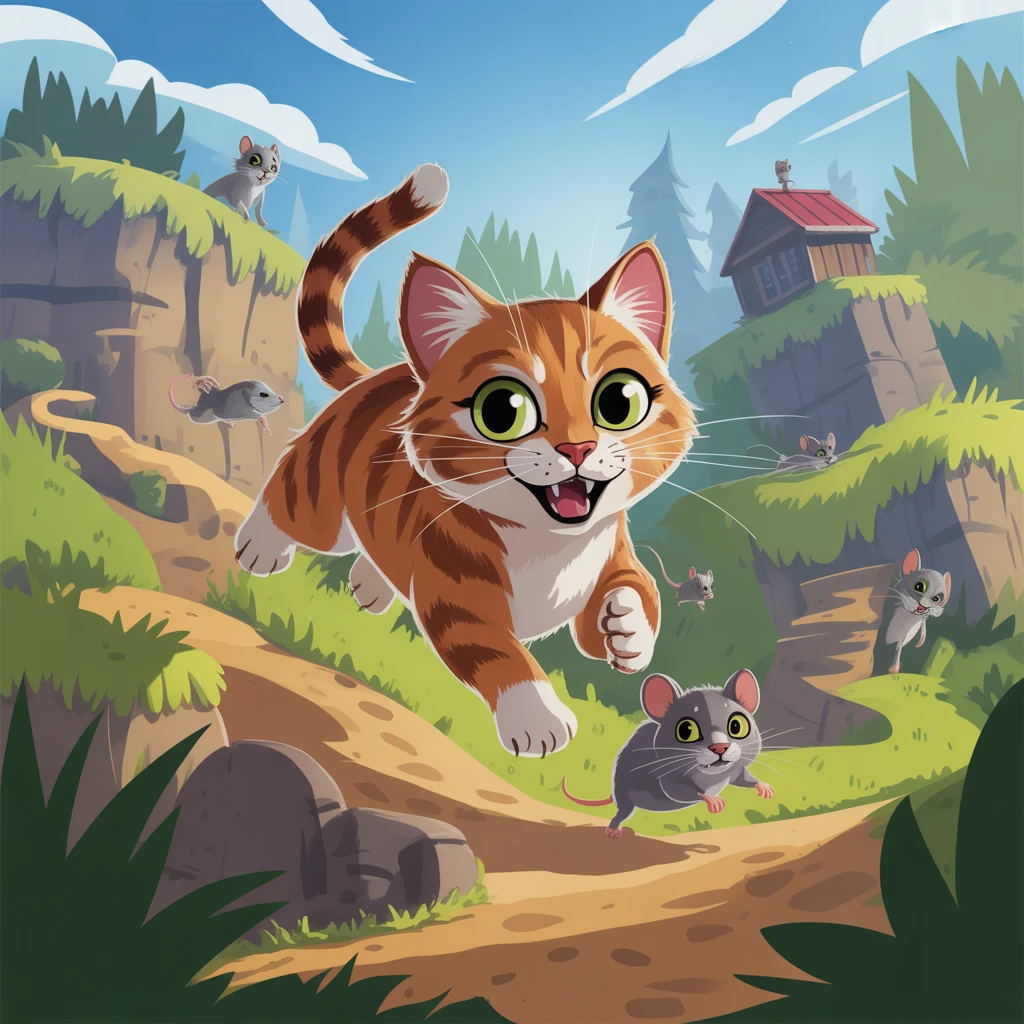 Cover image of Feline Chase: The Ultimate Rat-Catching Adventure!