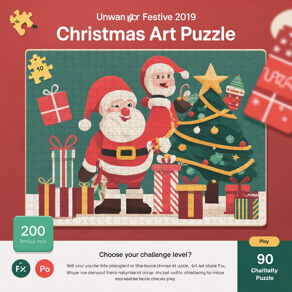 Cover image of Festive 2019 Christmas Art Puzzle - Play Online for Free!