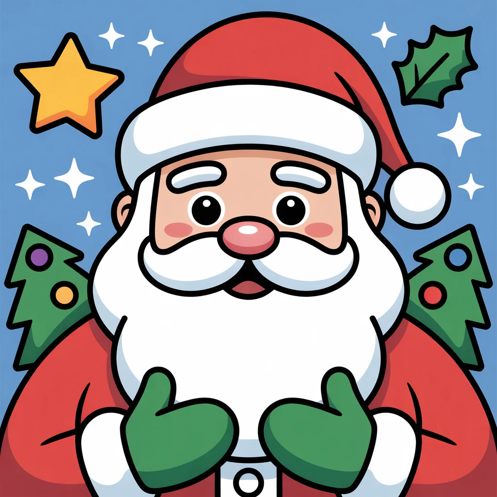 Cover image of Festive BTS Santa Claus Coloring Adventure - Free Online Game