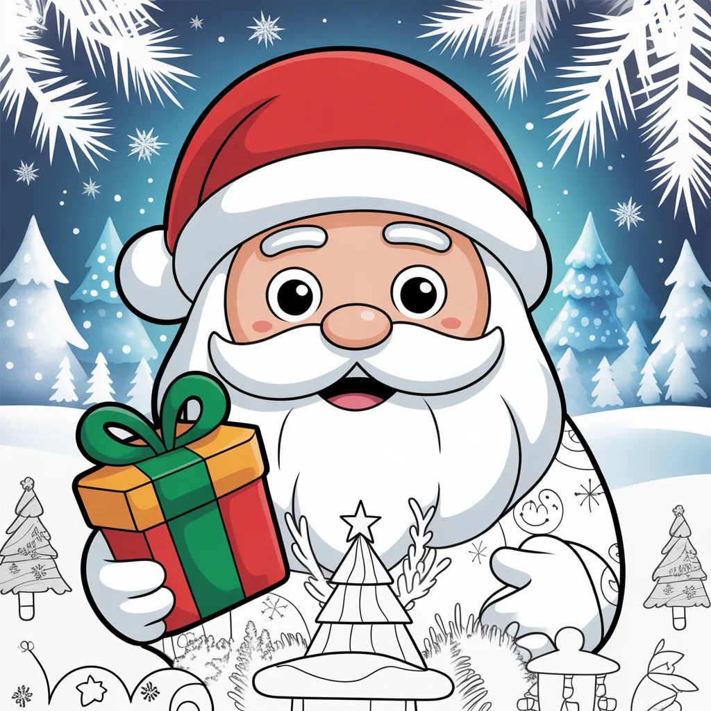 Cover image of Festive Christmas Coloring Adventure - Unleash Your Creativity Online!