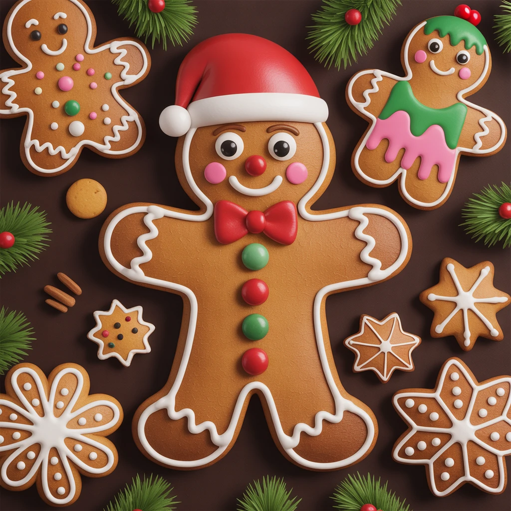 Cover image of Festive Gingerbread Coloring Adventure - Free Online Game