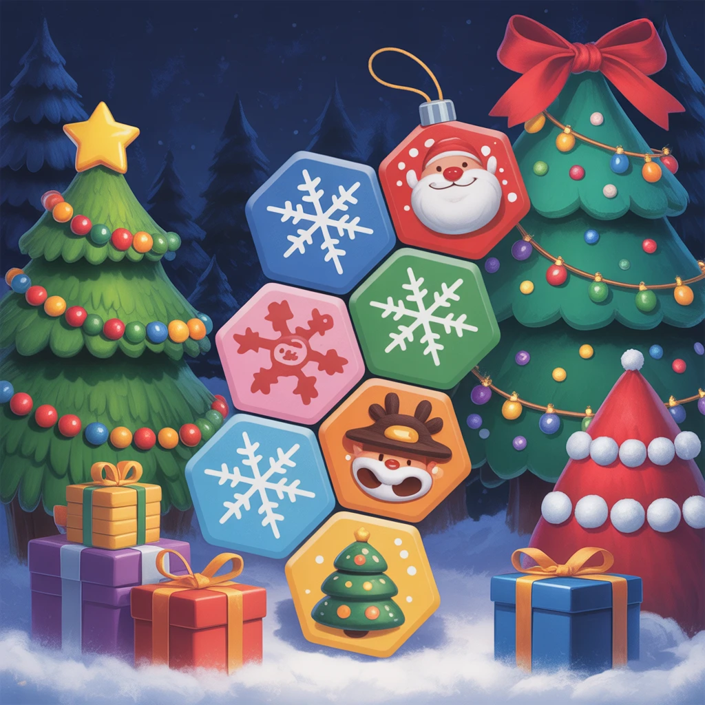 Cover image of Festive Hexa Puzzle Adventure – Free Online Game!
