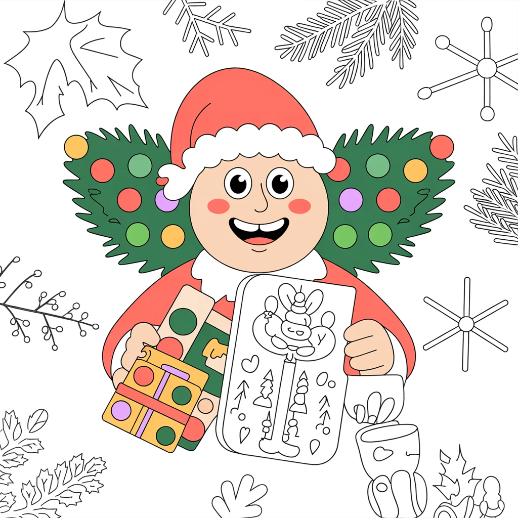 Cover image of Festive Holiday Coloring Adventure: A Free Online Game
