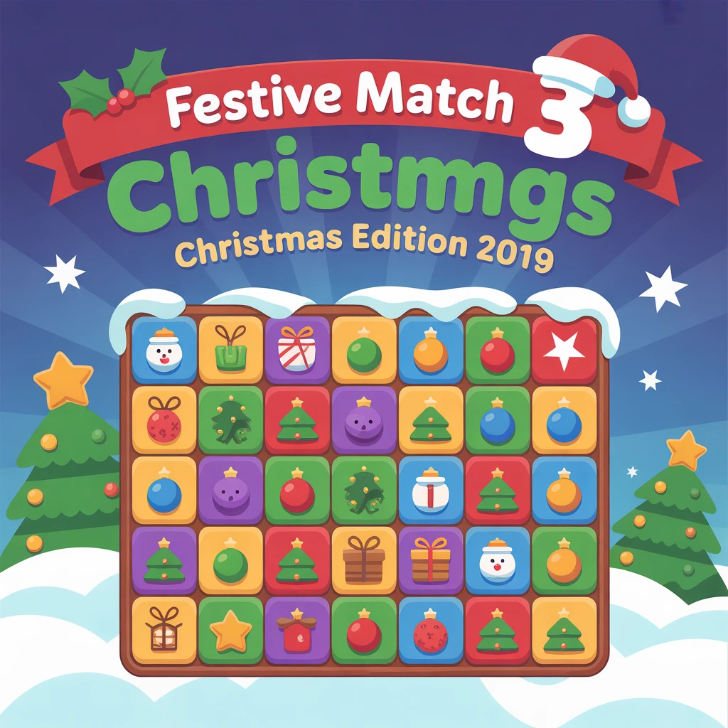 Cover image of Festive Match 3 Challenge: Christmas Edition 2019