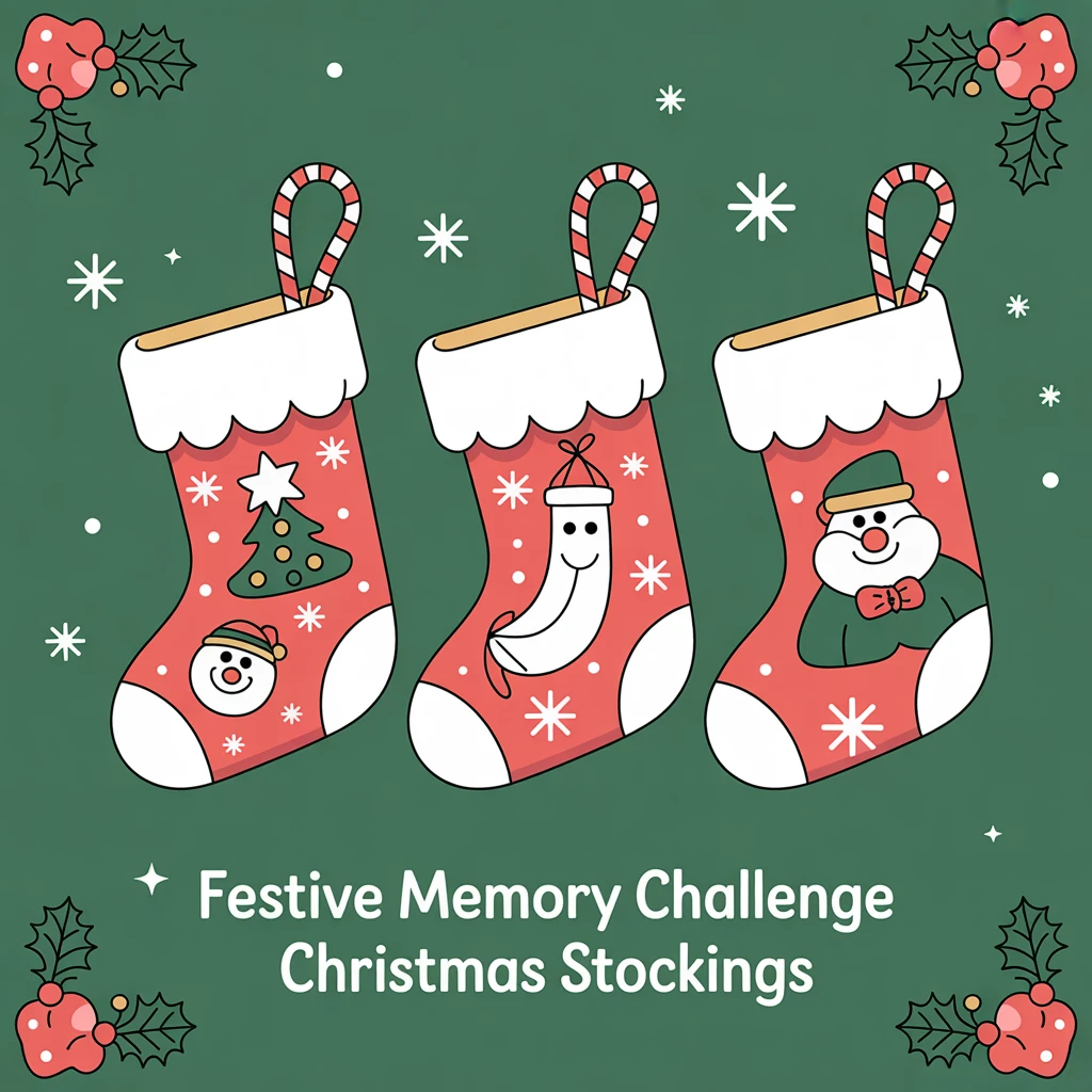 Cover image of Festive Memory Challenge: Unwrap the Christmas Stockings