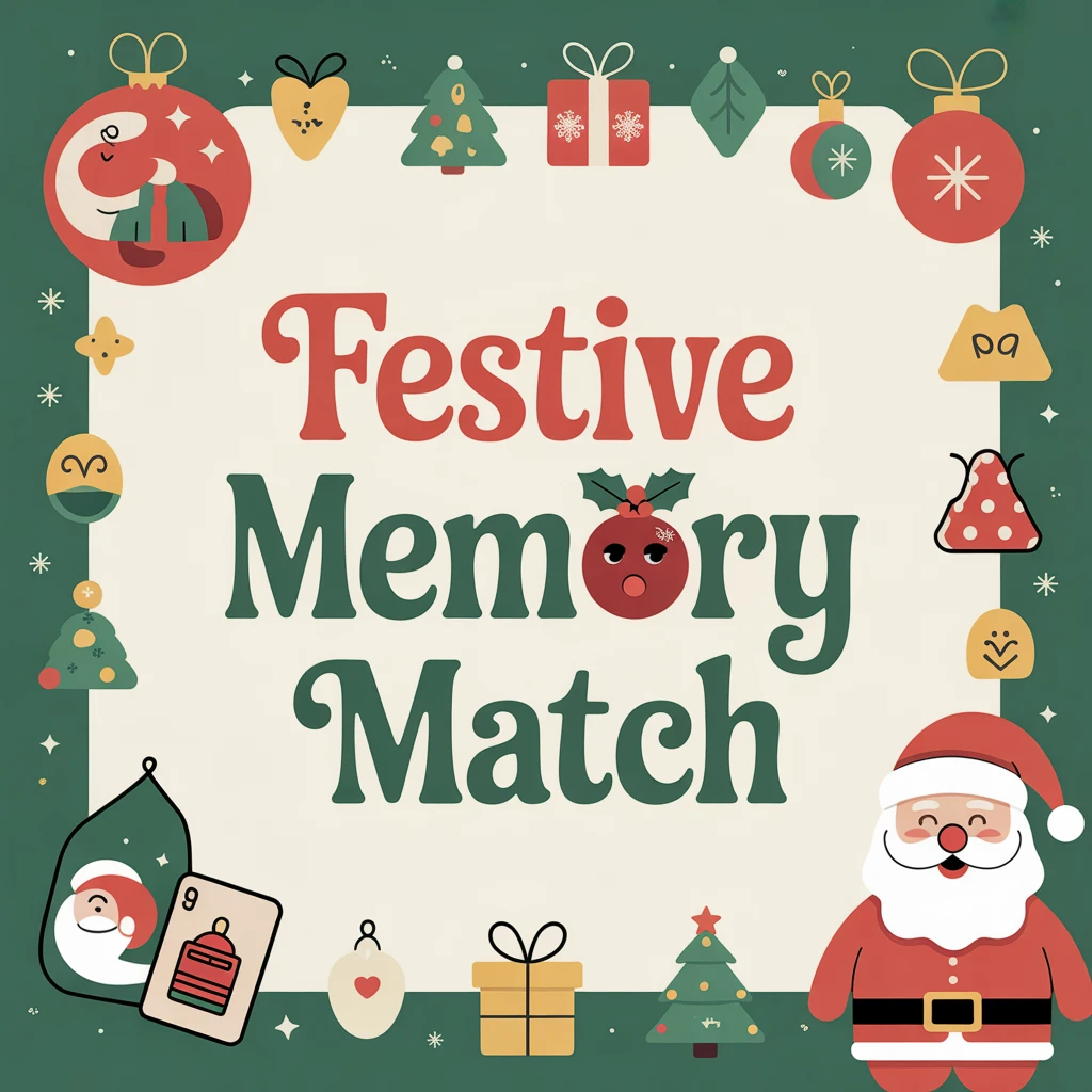 Cover image of Festive Memory Match: Play Free Online Christmas Card Game