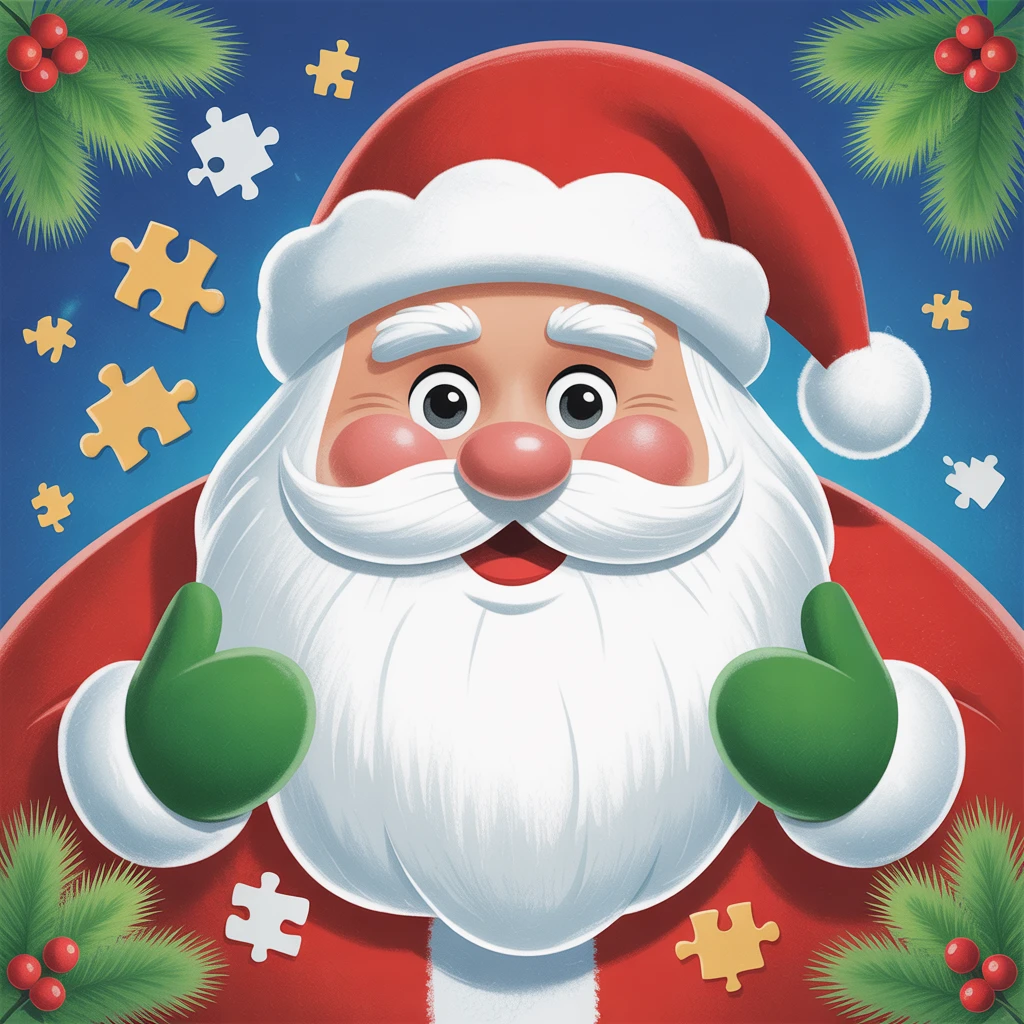 Cover image of Festive Santa Claus Jigsaw Puzzle - Free Online Game