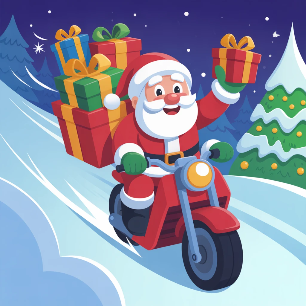 Cover image of Festive Santa's Gift Delivery Dash - Free Online Browser Game