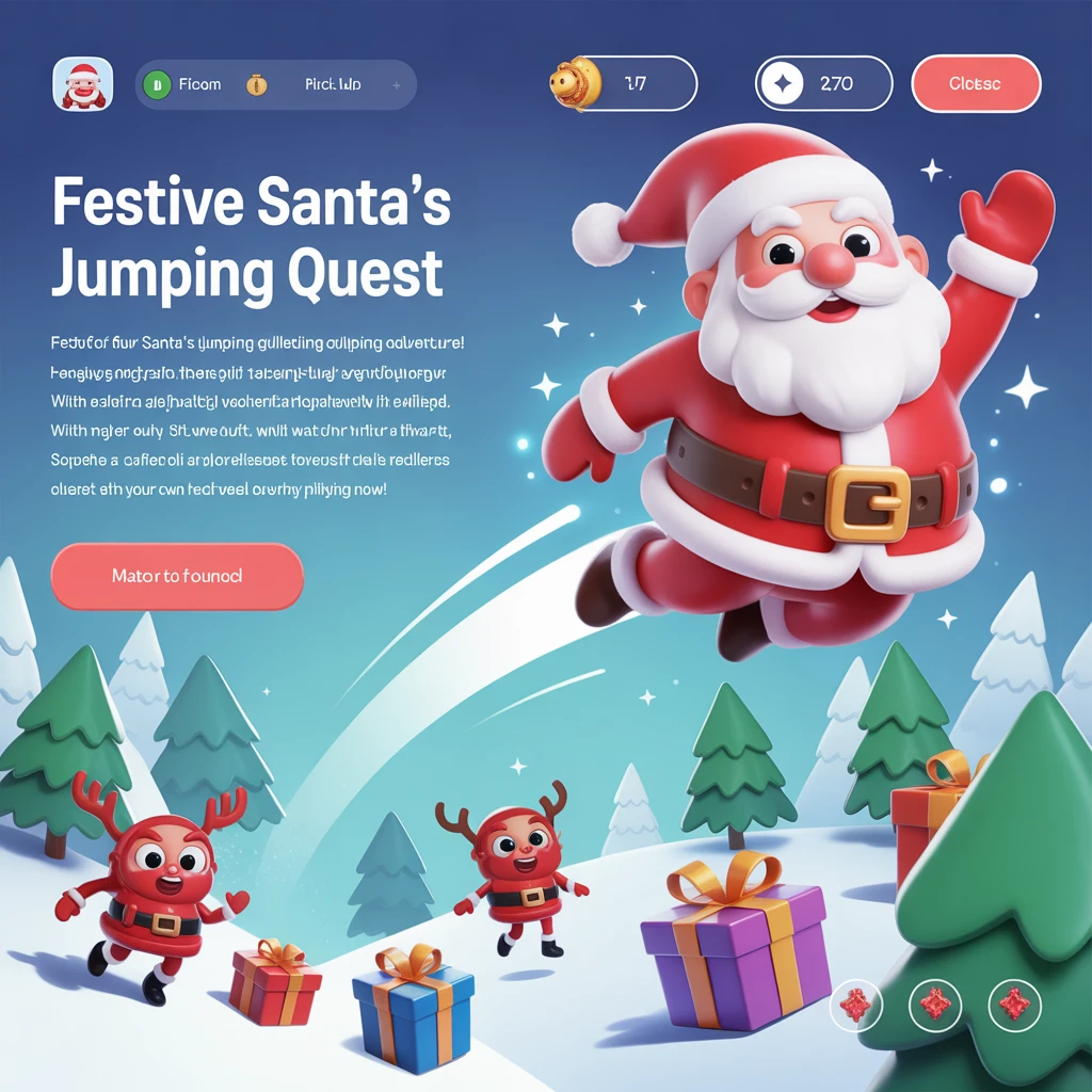 Cover image of Festive Santa's Jumping Quest - Play This Free Online Game!