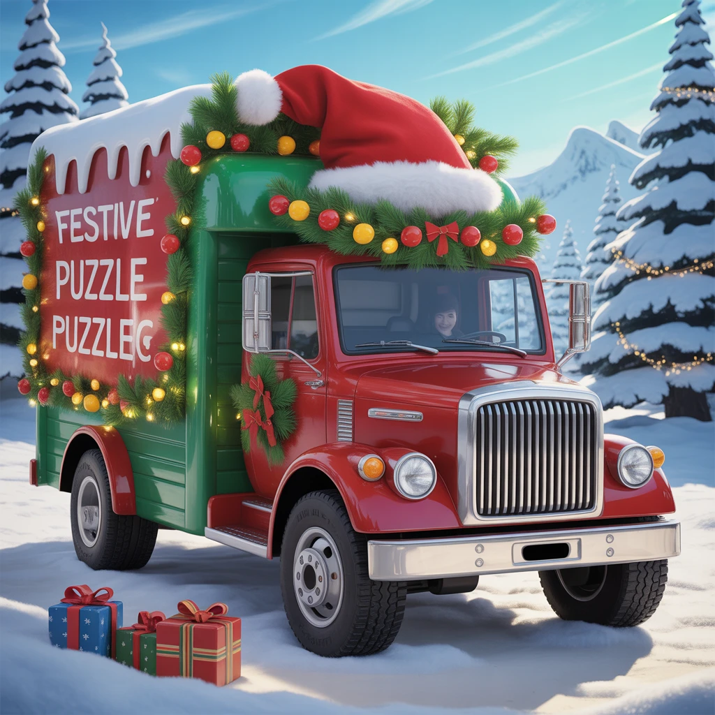 Cover image of Festive Truck Puzzle Adventure: Jigsaw Fun for the Holidays
