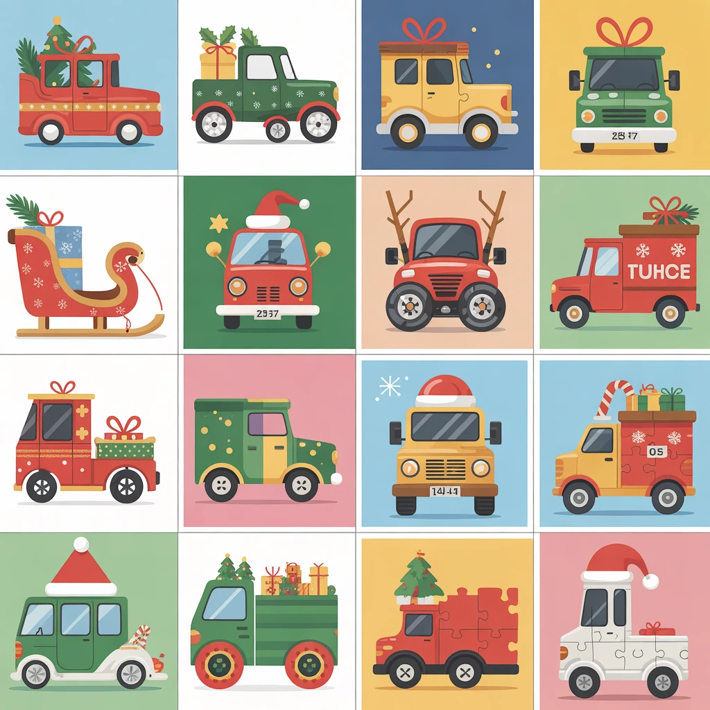 Cover image of Festive Vehicle Jigsaw Puzzle - Enjoy This Free Online Game!