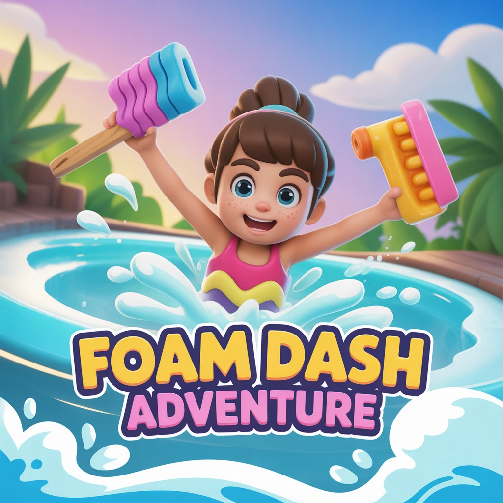 Cover image of Foam Dash Adventure: Jump, Slide, and Conquer the Waves in This Free Online Game!