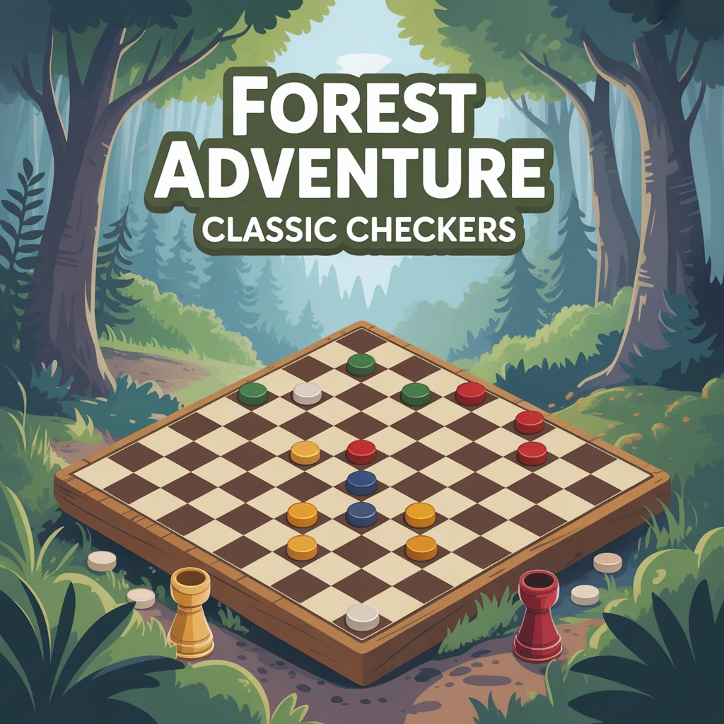 Cover image of Forest Adventure: Classic Checkers Online Game
