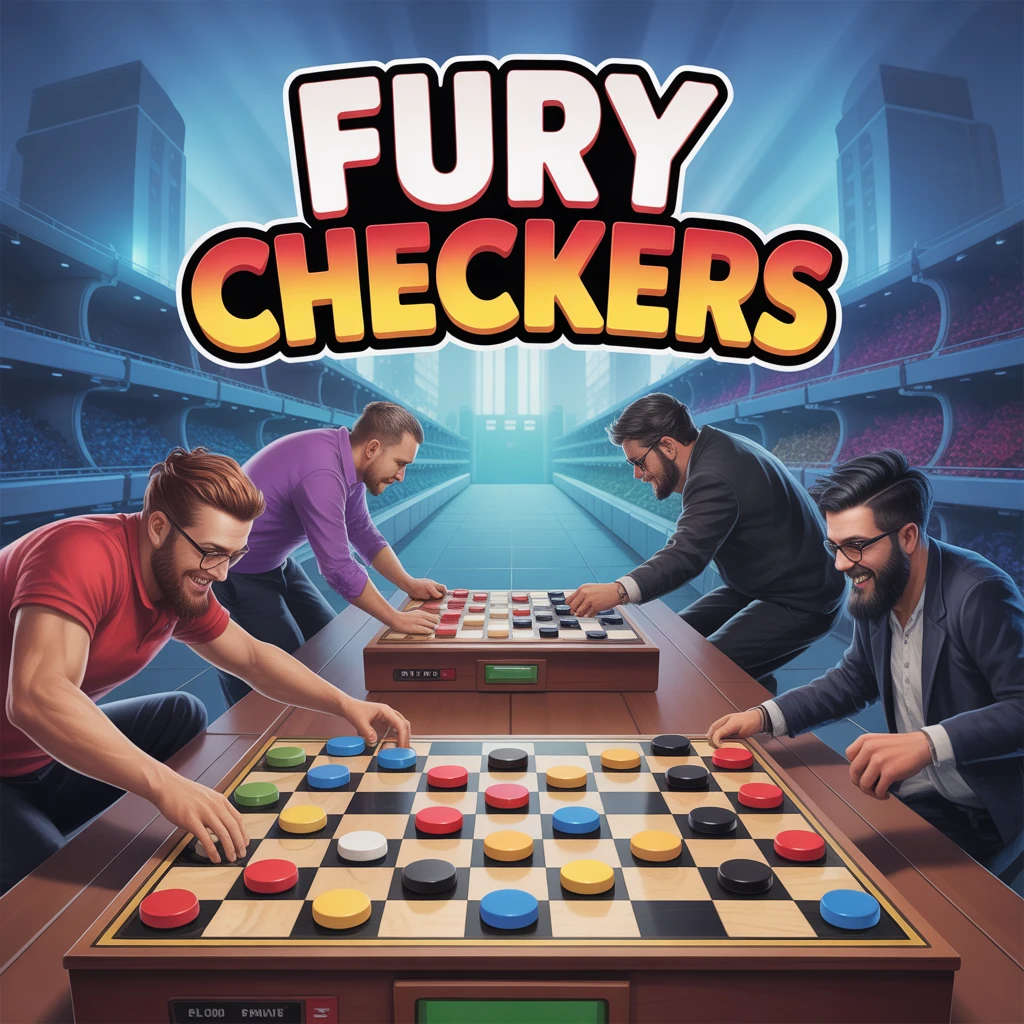 Cover image of Fury Checkers: A Thrilling Online Strategy Game