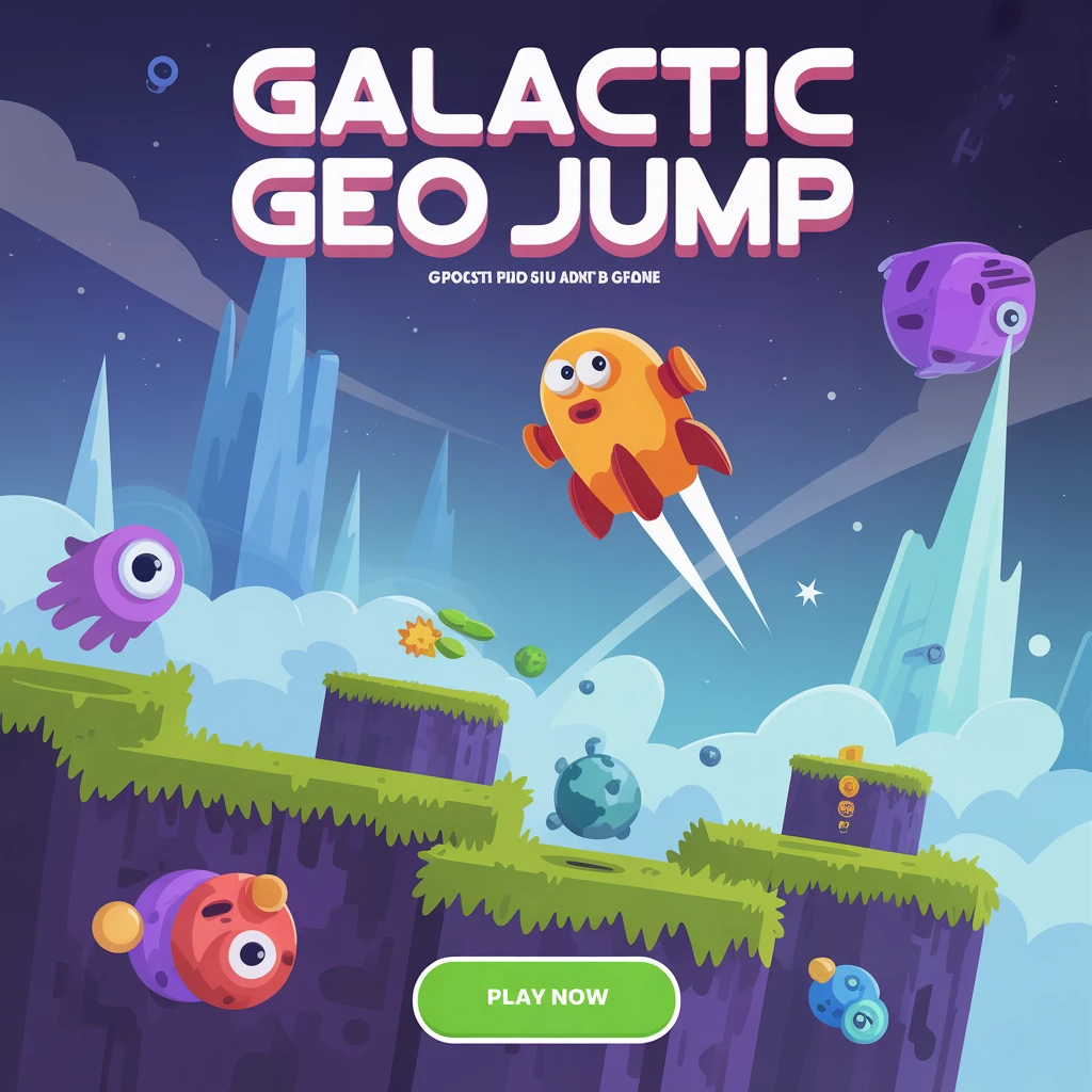 Cover image of Galactic Geo Jump: Explore and Conquer in This Free Online Adventure!
