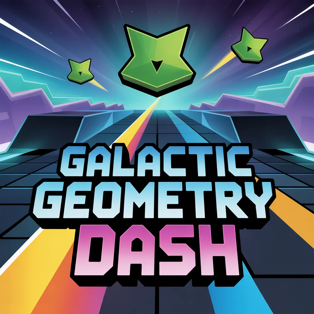 Cover image of Galactic Geometry Dash: Free Online Wave Challenge