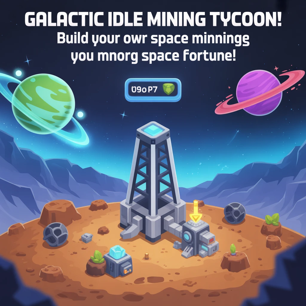 Cover image of Galactic Idle Mining Tycoon: Build Your Space Fortune!