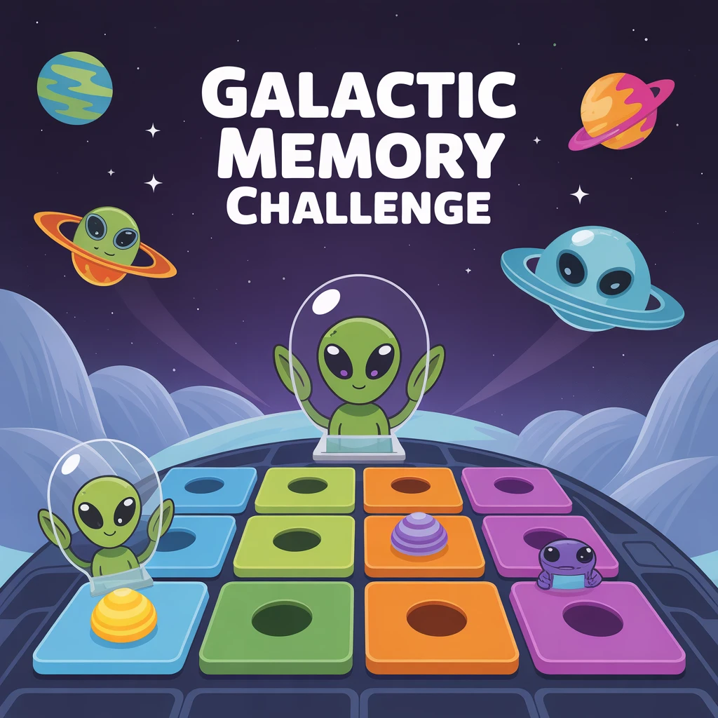 Cover image of Galactic Memory Challenge: Free Online Alien Adventure