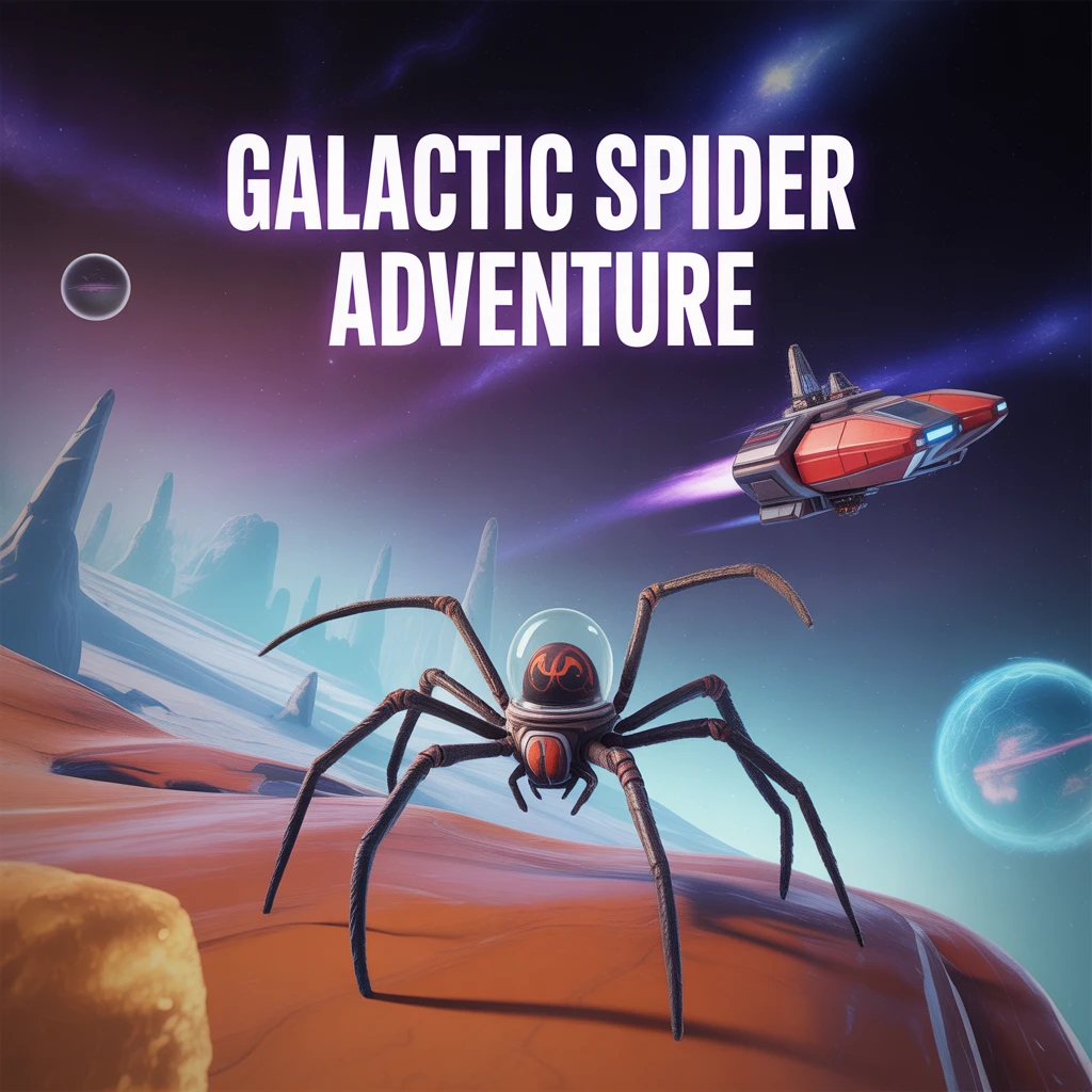 Cover image of Galactic Spider Adventure: A Free 2D Browser Game
