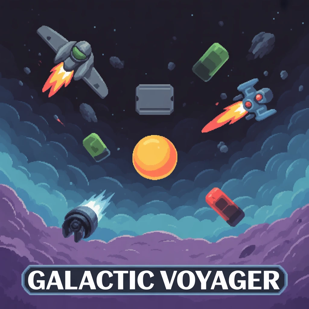 Cover image of Galactic Voyager: Free Online Space Shooter Adventure