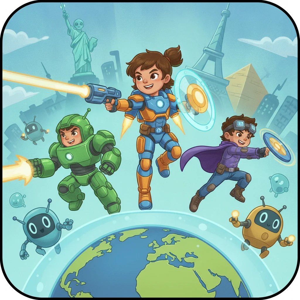 Cover image of Heroic Kids Defend Earth: Epic Online Adventure