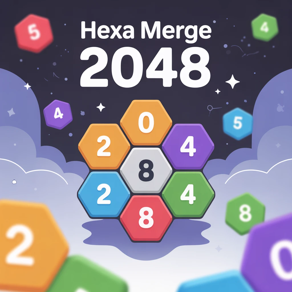 Cover image of Hexa Merge 2048: Free Online Puzzle Challenge