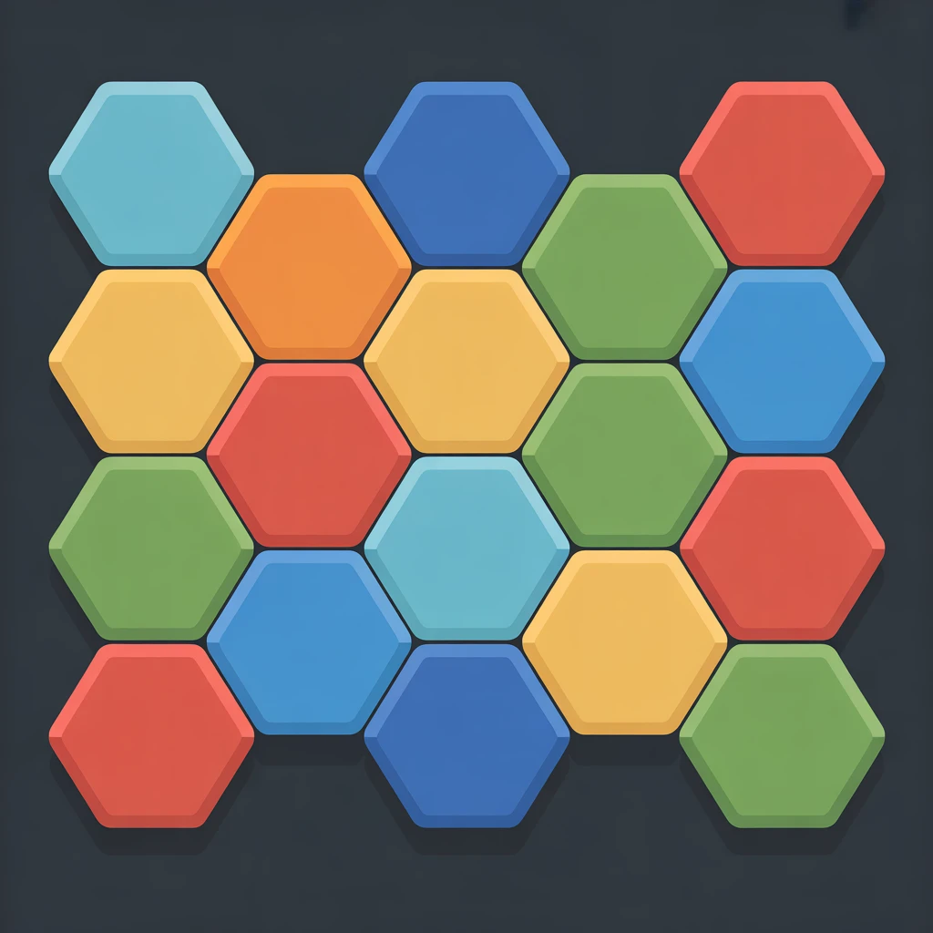 Cover image of Hexagonal Puzzle Challenge: Play This Free Online Game Now!